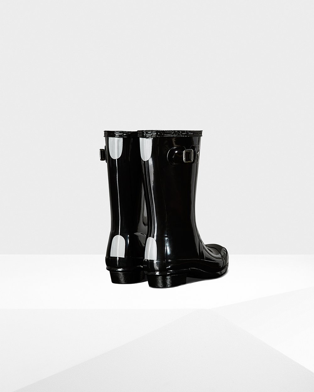 Hunter Original Big Gloss Rain Boots - Buy Kids Black - UTNDGL075